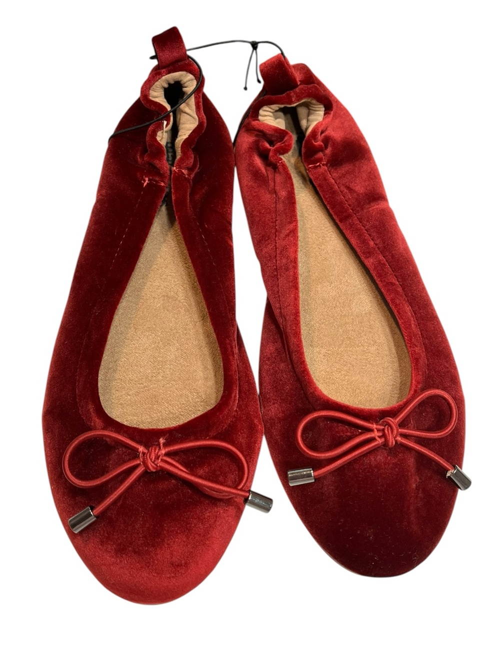 NWOT Red Velvet Ballet Flats - Size 7.5